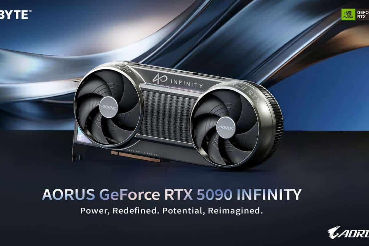 GIGABYTE lancia AORUS GeForce RTX 5090 INFINITY: l’apice del gaming con design compatto al CES 2026