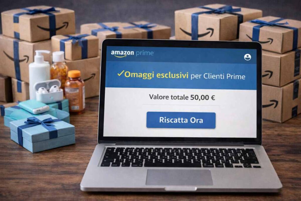 Lotto di omaggi su Amazon ma solo per chi ha Prime: valore 50 euro, puoi averli subito