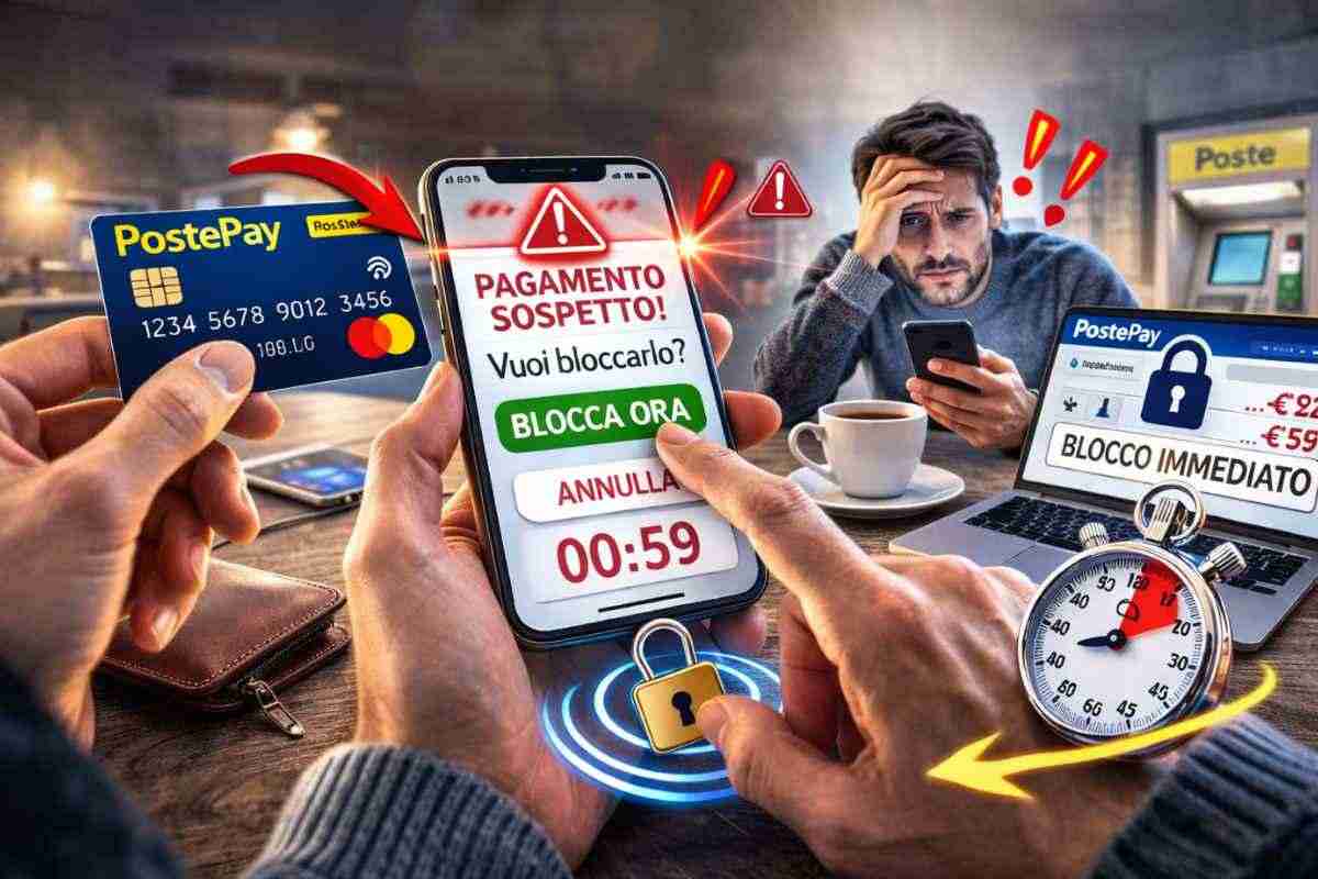 Pagamento sospetto su PostePay? Ecco come bloccarlo in 60 secondi