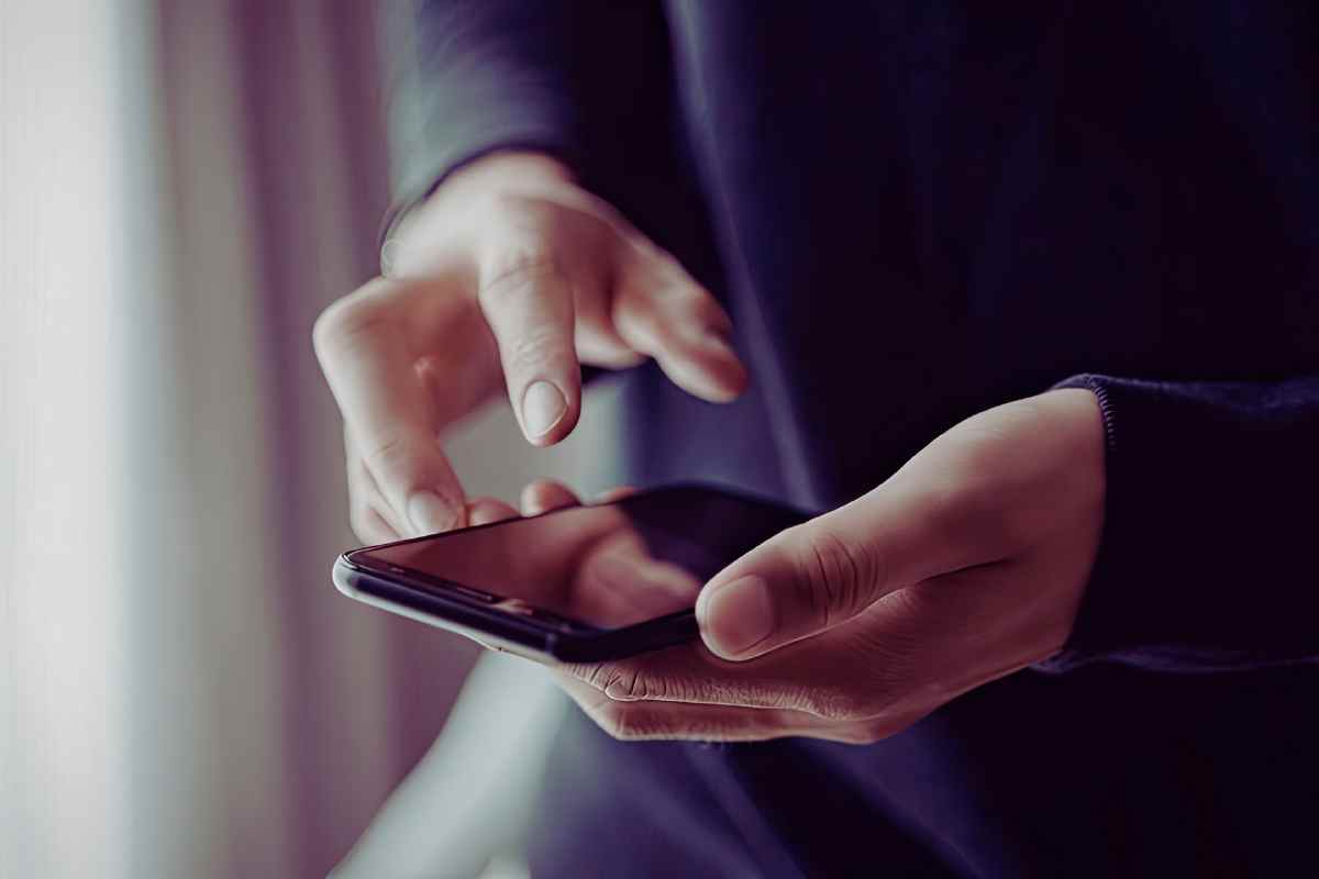 Smartphone Android in codice rosso