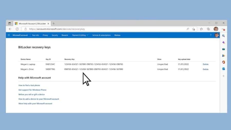 Chiave di accesso BitLocker