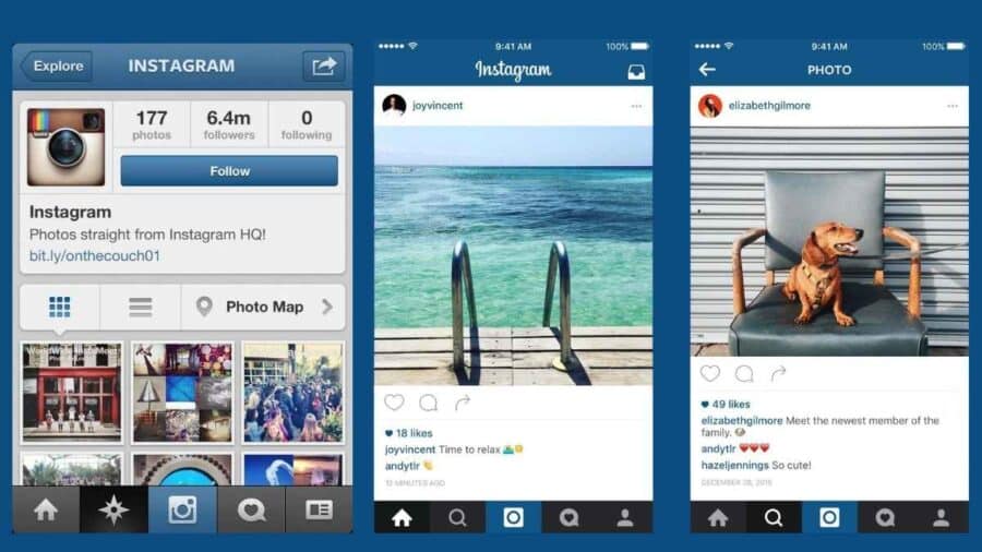 schermate instagram versioni precedenti