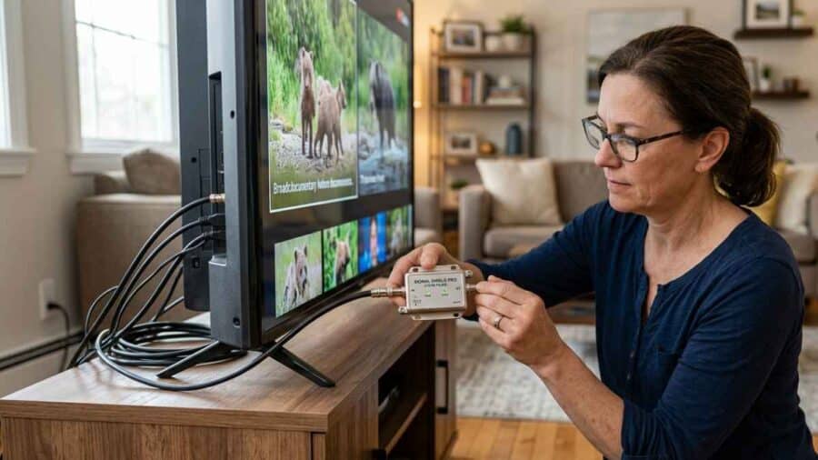 Donna con tv 28052026 Mistergadget.tech