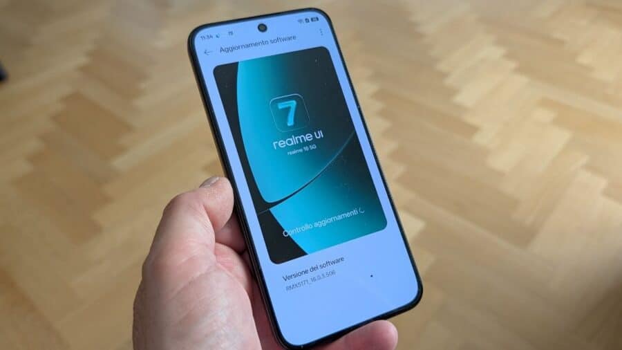 Schermata aggiornamento Realme UI 7