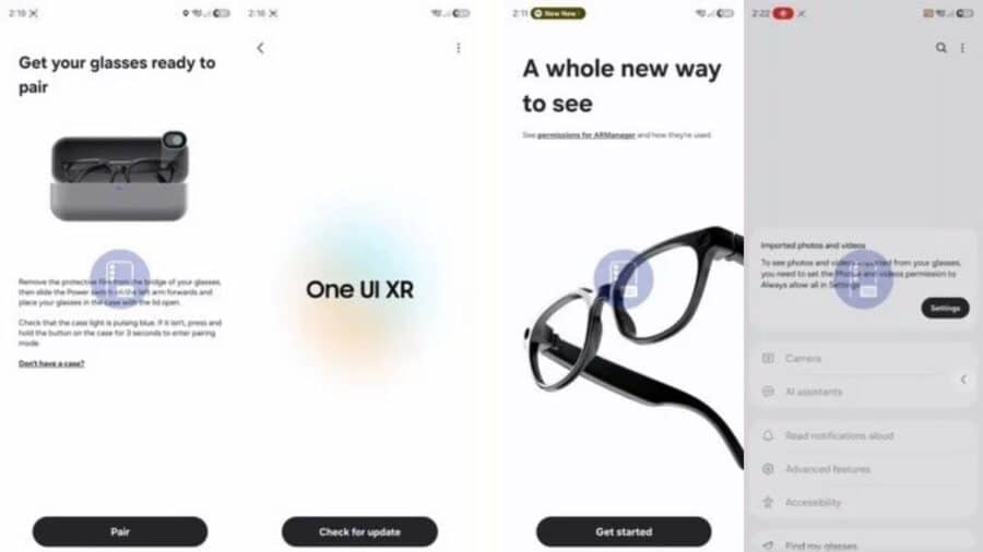 Samsung Glasses, c'è l'app companion