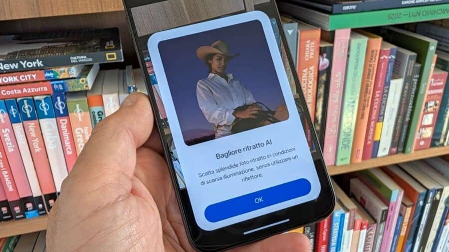 Funzione Bagliore ritratto AI su OPPO Reno16 FS in scarsa illuminazione