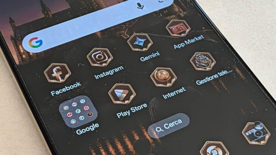 Icone a tema Hogwarts per Facebook, Instagram, Gemini e App Market sul Realme 16 Pro 5G Harry Potter Edition