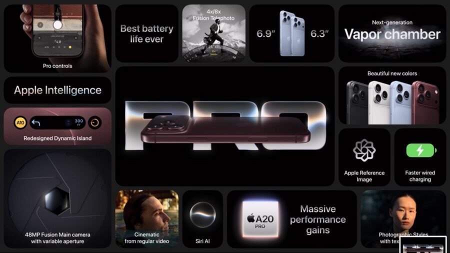 Apple presenta iPhone 18 Pro e iPhone 18 Pro Max: chip A20 Pro, fotocamera con apertura variabile, batteria record e Siri AI. Prezzi e data di uscita.
