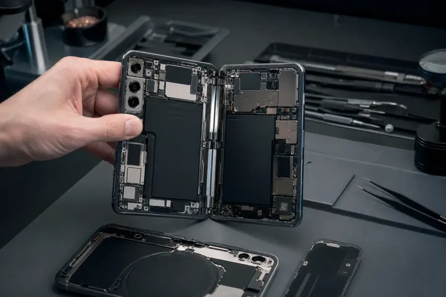 iPhone Duo: il primo pieghevole Apple smontato pezzo per pezzo