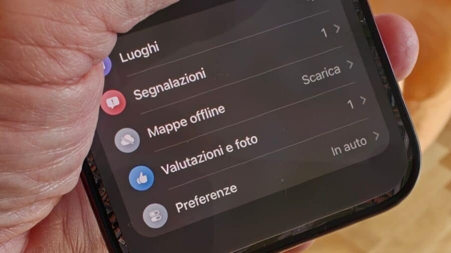 Schermata di Apple Maps