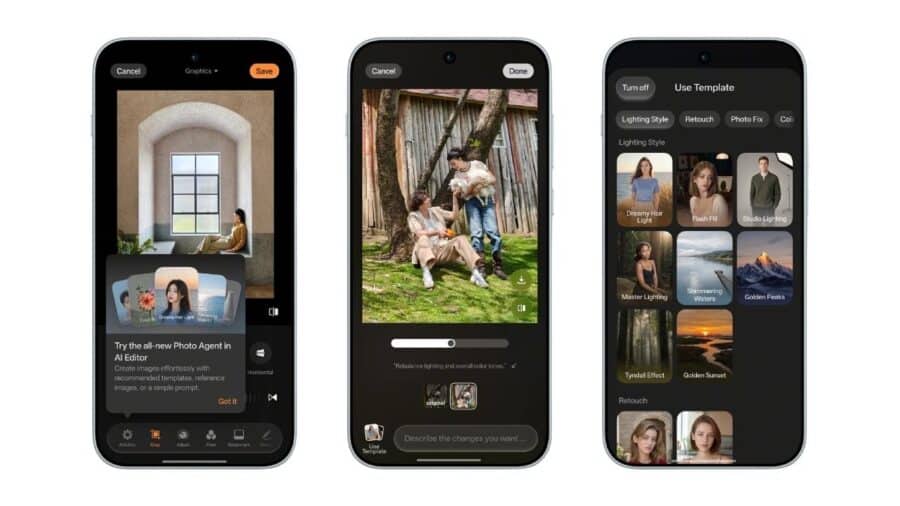 Screenshot delle funzioni AI di OPPO