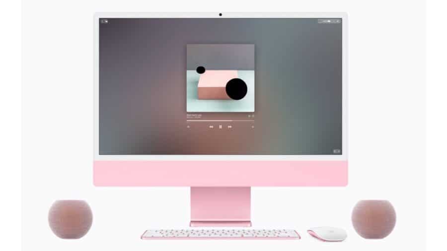 HomePod mini 2  accanto ad un iMac