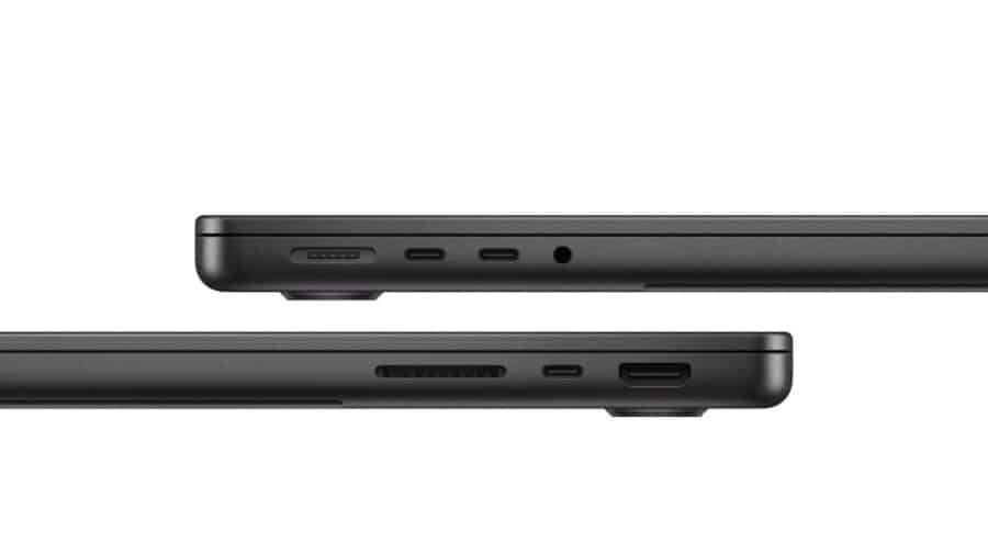MacBook Pro visto di lato
