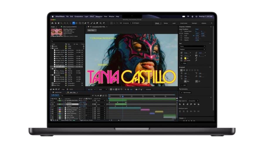 MacBook Pro con app aperta