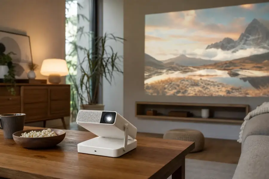 XGIMI Elfin Flip Laser: il proiettore Google TV che sembra un pezzo d'arredo