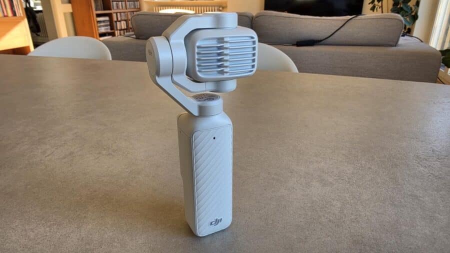 Retro della DJI Osmo Pocket 4P bianca